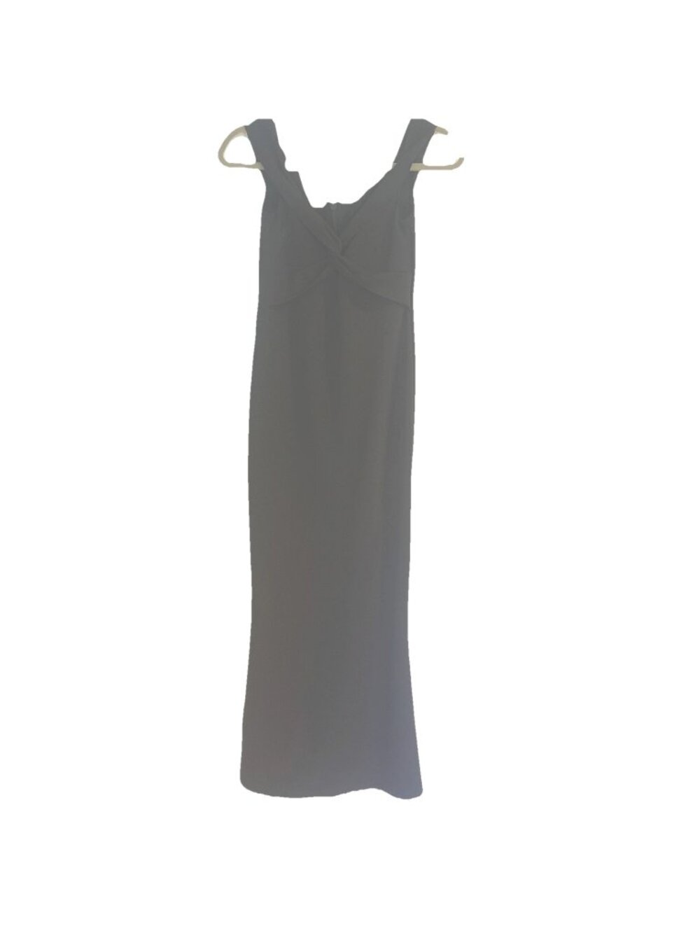 whimsey goth witchy Nookie Black Maxi Dress V Neck Twist Front Fit N Flare Sz M